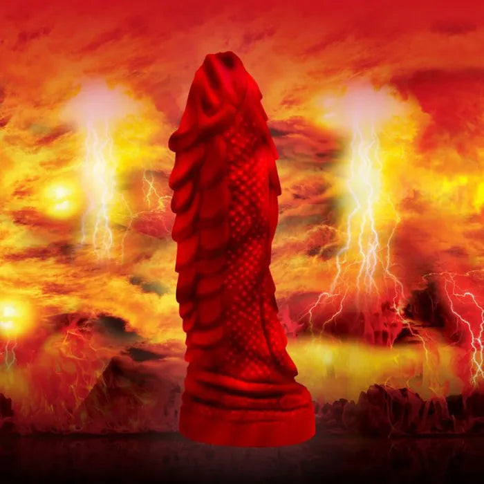 Creature Cocks - Fire Dragon Red Scaly | Silicone Dildo