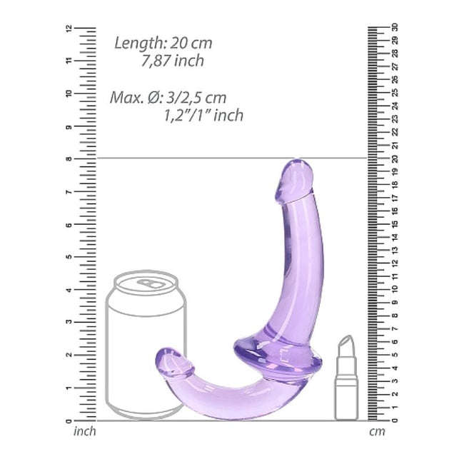 Real Rock - Crystal Clear Strapless Strap-On | 6 Inches
