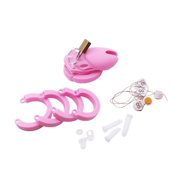 Love In Leather - Silicone Cock Cage | Pink