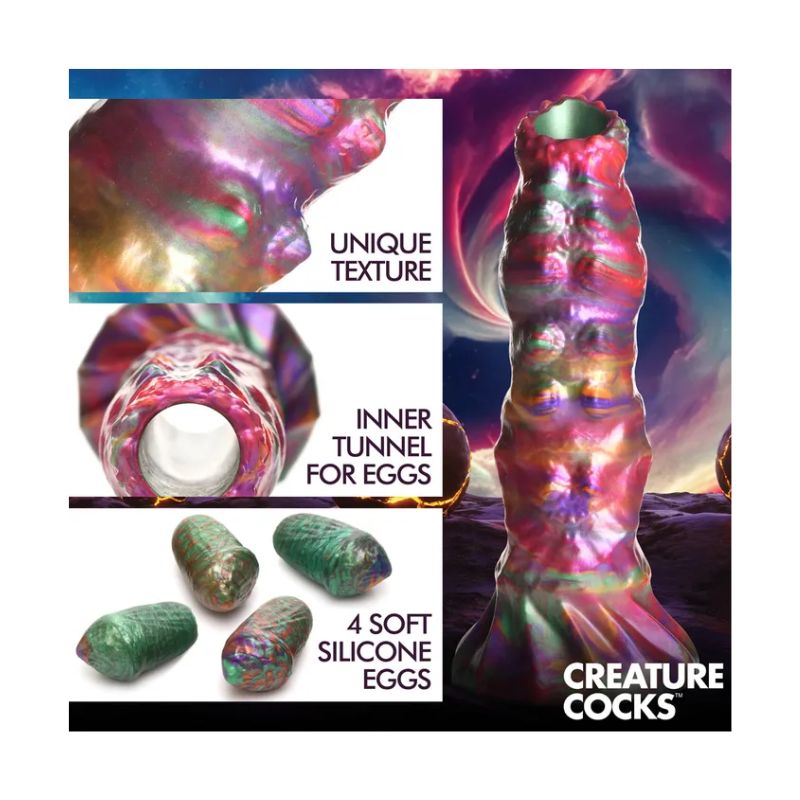Creature Cocks - Larva Silicone Ovipositor | Dildo w/ Eggs