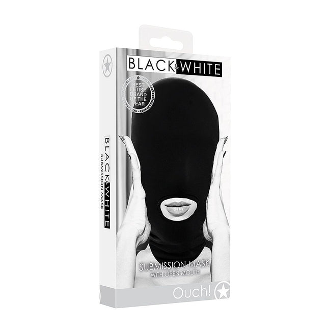 Ouch! - Black & White Range | Submission Mask w/ Open Mouth