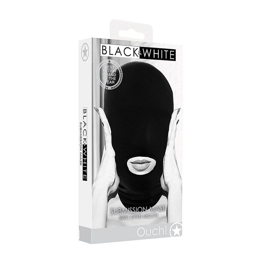 Ouch! - Black & White Range | Submission Mask w/ Open Mouth