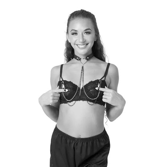Sex & Mischief - Amor Collar w/ Nipple Clamps