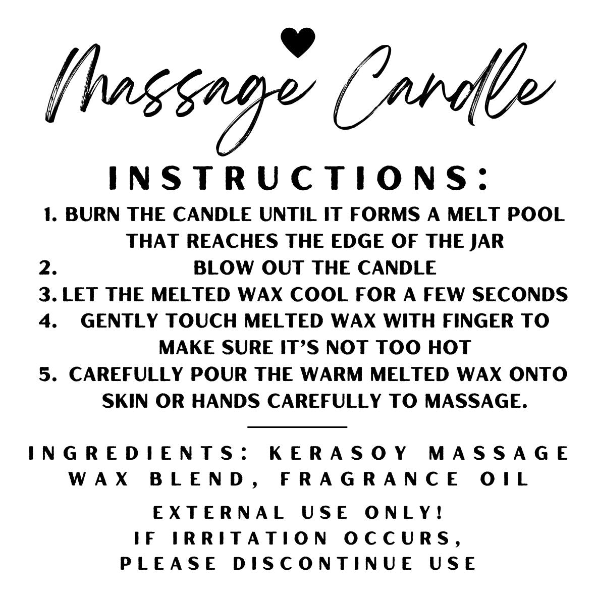 The Sassery - You're My Fave Thing To Do | Massage Candle