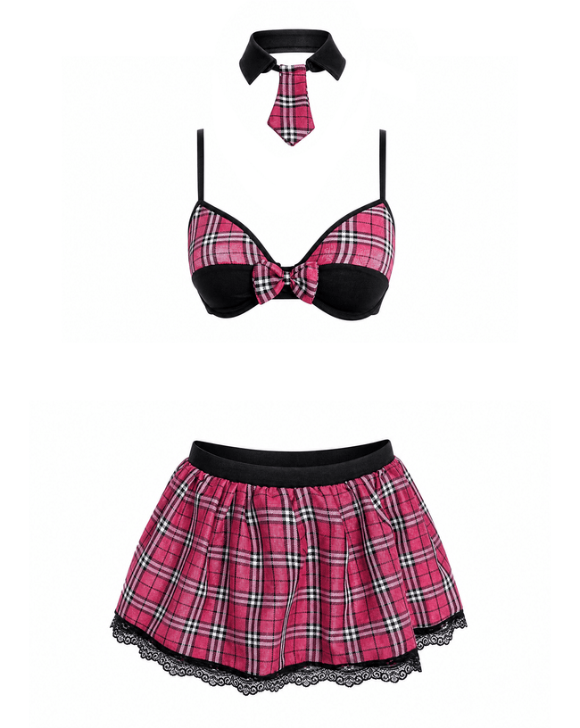 Love In Leather - Pink School Girl Outfit | Assorted Sizes