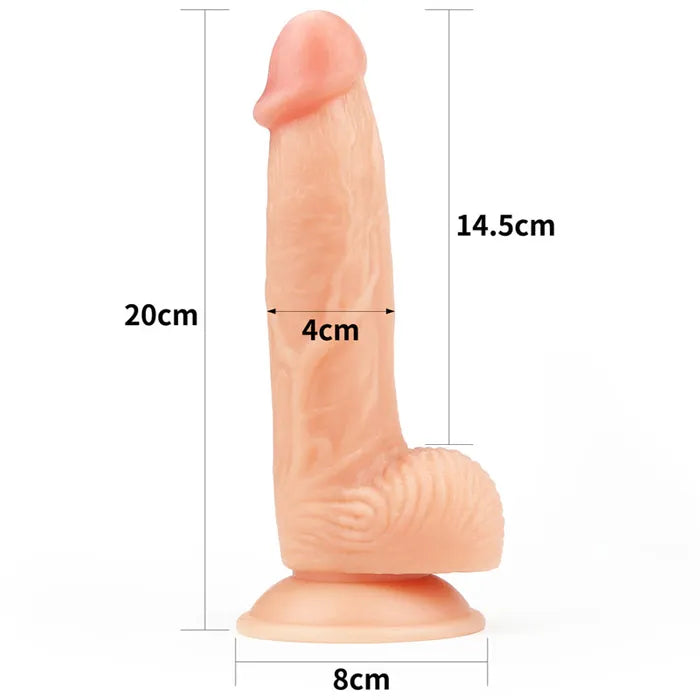 LoveToy - The Ultra Soft Dude | 8 Inch Flesh Dildo