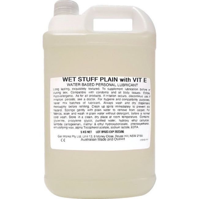 Wet Stuff – Plain with Vitamin E | Water-Based Lubricant