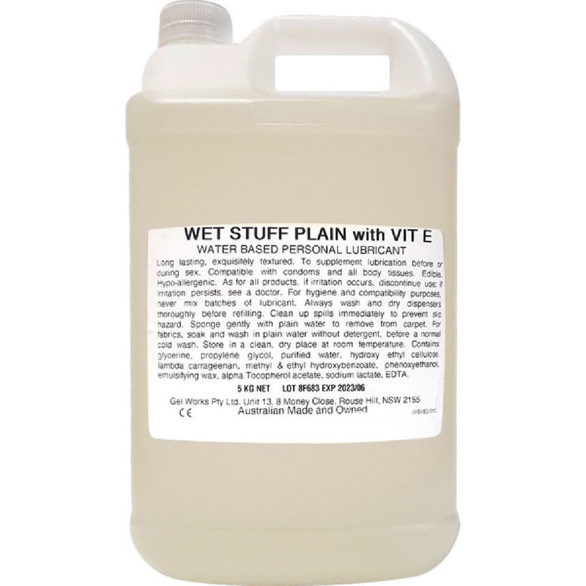 Wet Stuff – Plain with Vitamin E | Water-Based Lubricant
