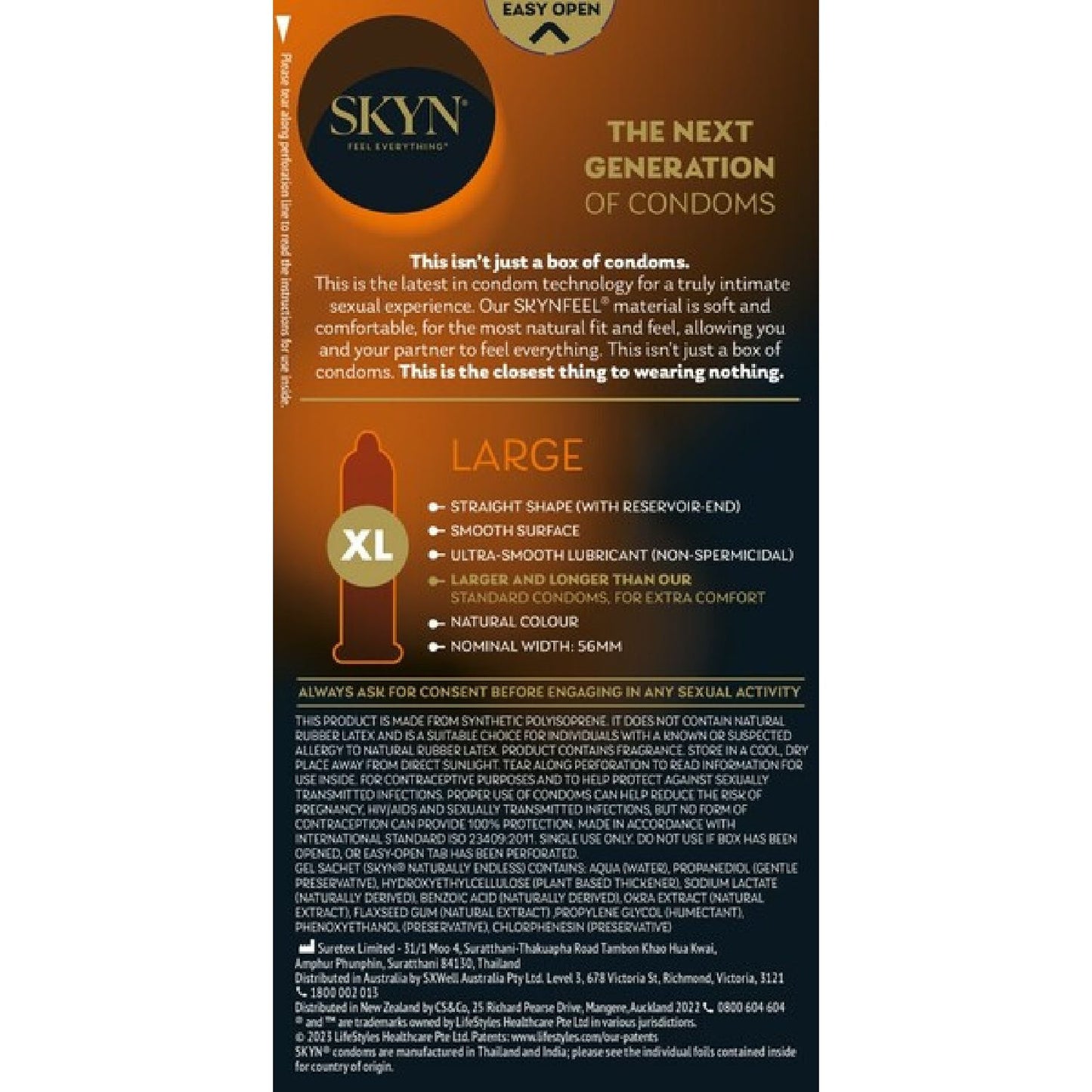 LifeStyles – 10 Pack SKYN Large | Non-Latex Condoms