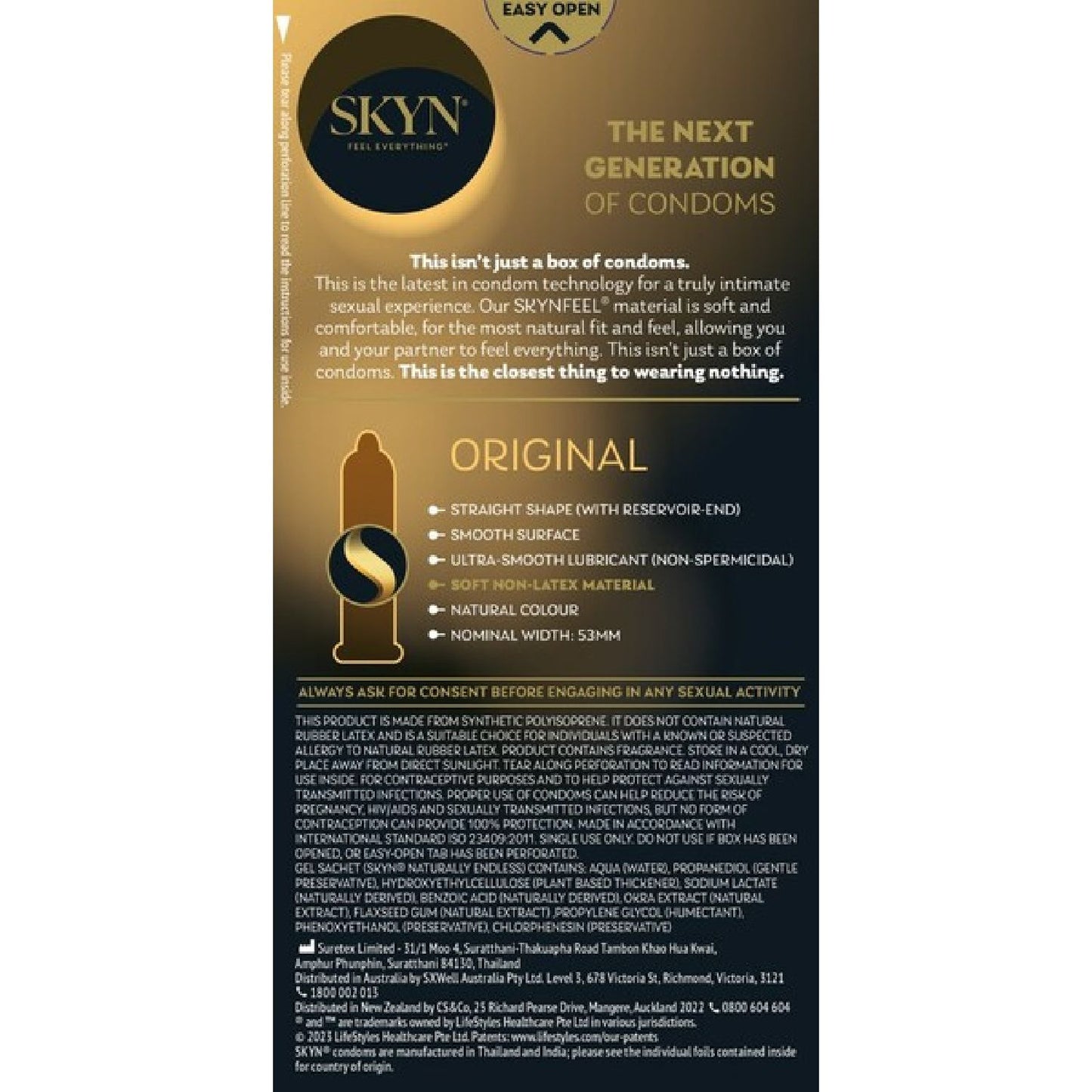 LifeStyles – 10 Pack SKYN Original | Non-Latex Condoms