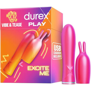 Durex - Play Vibe & Tease 2-in-1 Vibrator & Teaser Tip | Multi-Speed Vibrator