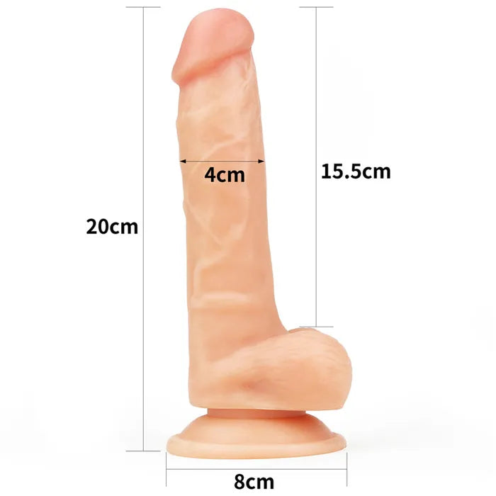 LoveToy - The Ultra Soft Dude | 8 Inch Flesh Dildo