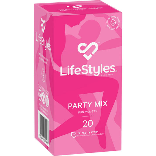 LifeStyles – 20 Pack Party Mix | Assorted Condoms