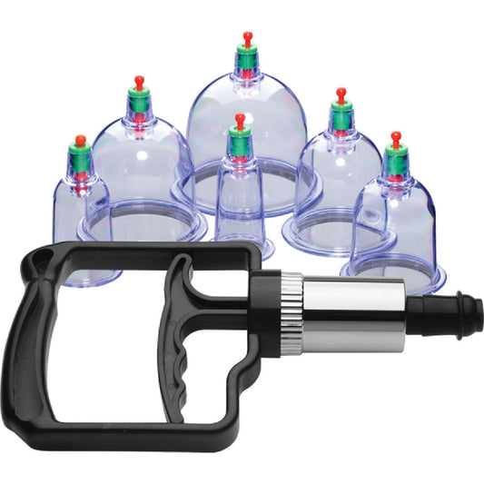 Master Series - Sukshen 6 Piece Cupping Set With Acu-Points | Cupping Set