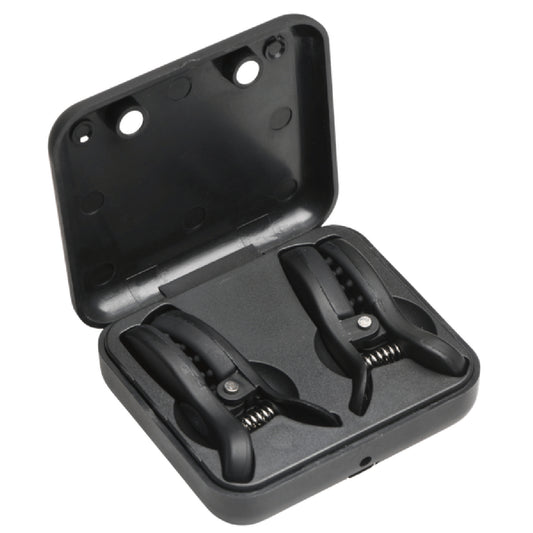 Master Series - Dark Grip Vibrating Nipple Clamps | Black