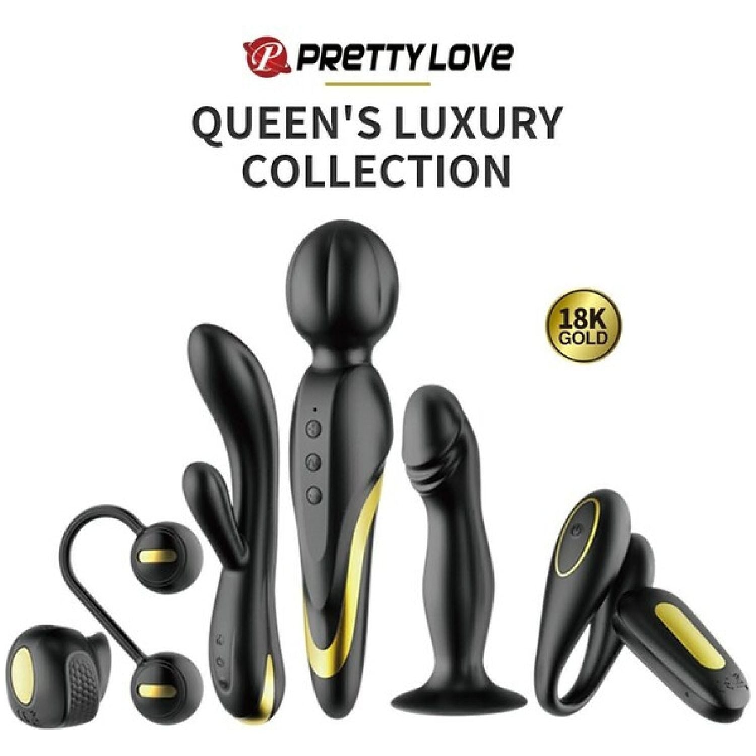 Pretty Love - Mini Queen’s Luxury Collection 18k Gold Plated | Premium Adult Toy Set