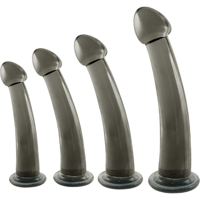 Excellent Power - Black Axinite 4-In-1 Anal Plug Kit Set | Anal Plug Kit