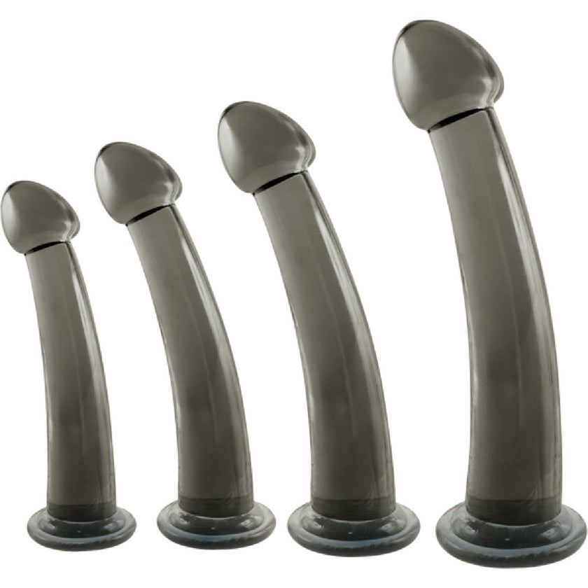 Excellent Power - Black Axinite 4-In-1 Anal Plug Kit Set | Anal Plug Kit