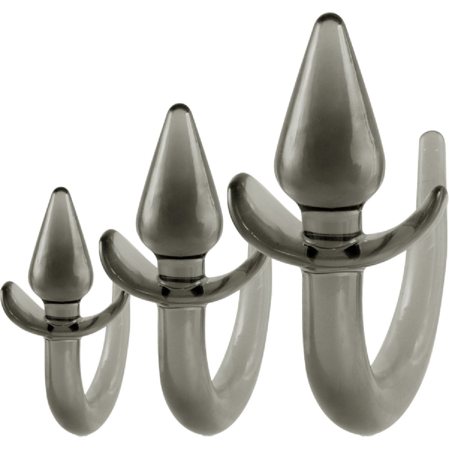 Excellent Power - Black Axinite 3-In-1 Anal Plug Kit with Tail | Anal Plug Kit