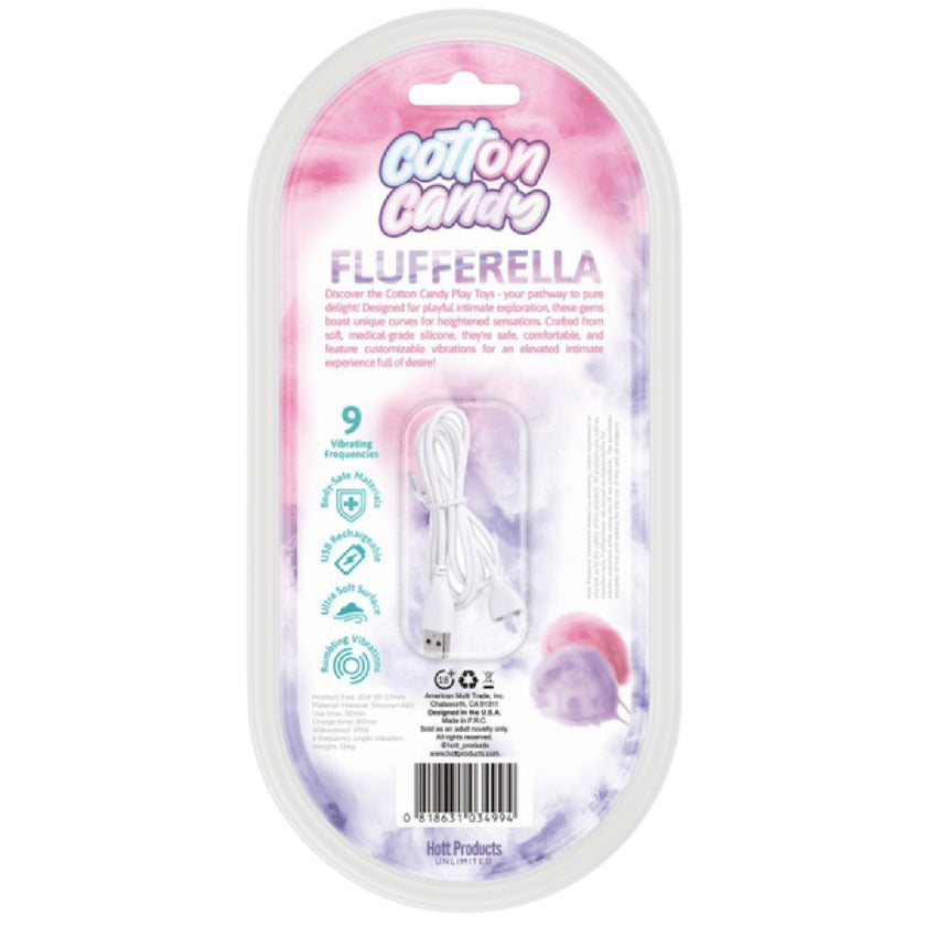 Hott Products Unlimited - Cotton Candy Flufferella | Rechargeable Vibrator