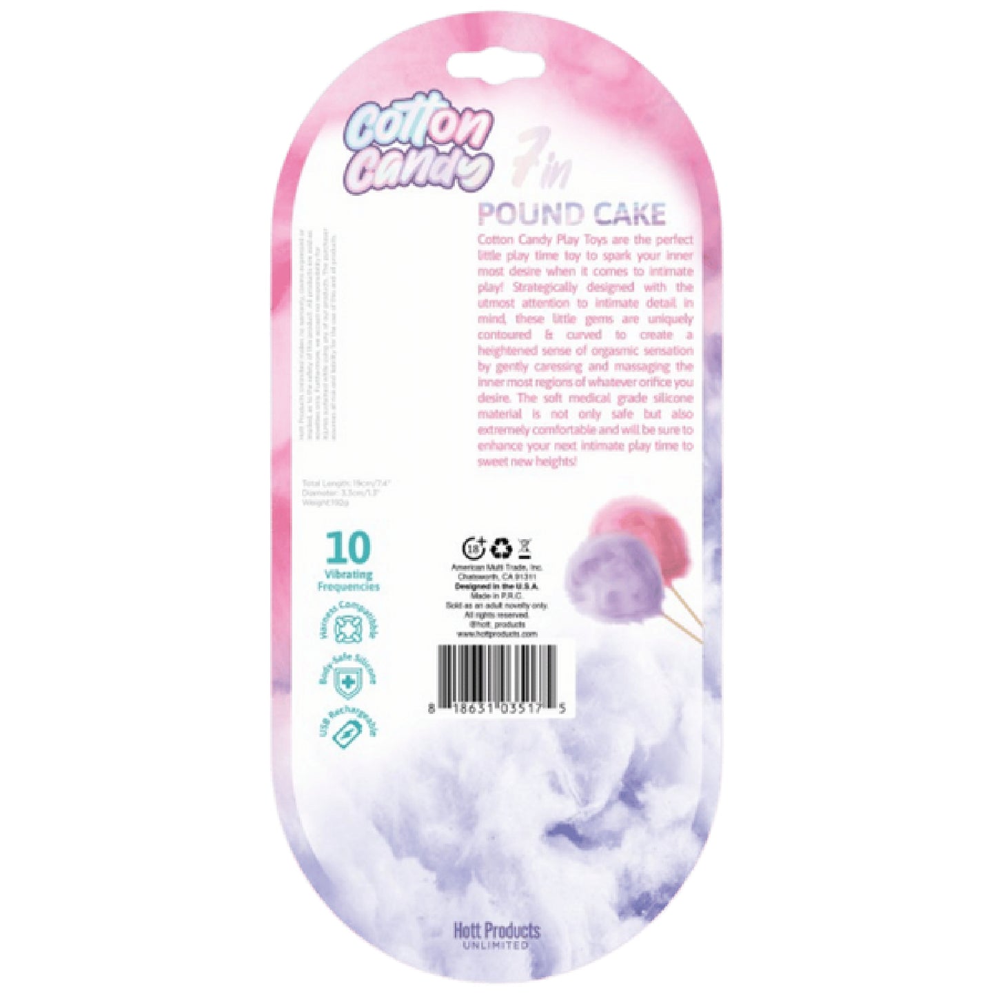 Hott Products Unlimited -Cotton Candy Pound Cake | Vibrator