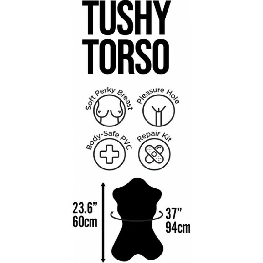 Hott Products Unlimited - Blow & Play Tushy Torso | Inflatable Love Toy
