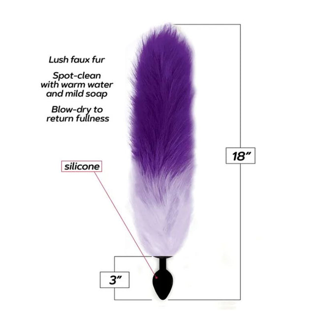 Icon Brands - Foxy Fox Tail Silicone Butt Plug | Assorted Colours