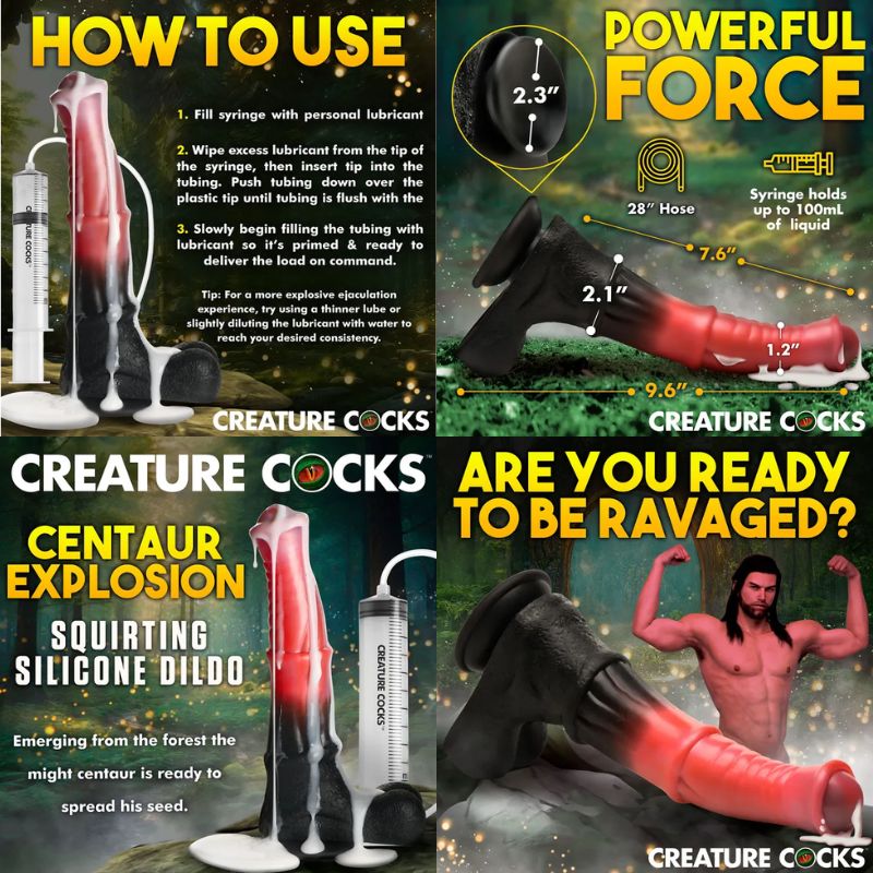 Creature Cocks - Centaur Explosion | Squirting Dildo