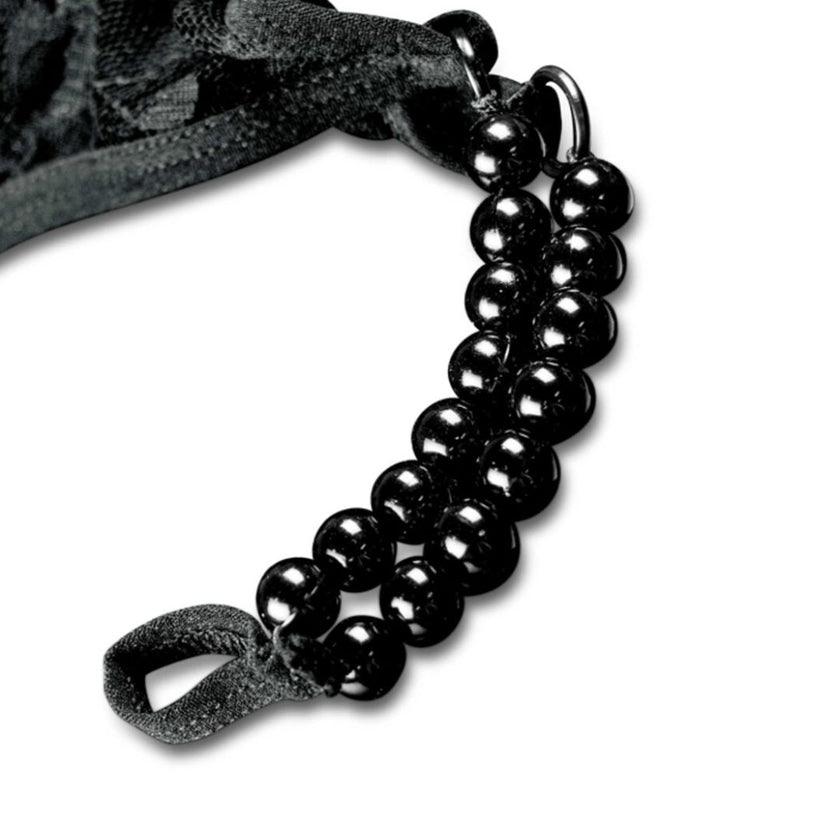 HOOKUP - Crotchless Pleasure Pearls | Stimulating Panties & Butt Plug Set - Assorted Sizing