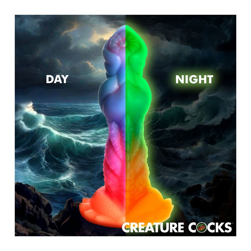 Creature Cocks - Aqua-Cock | Glow-In-The-Dark Silicone Dildo