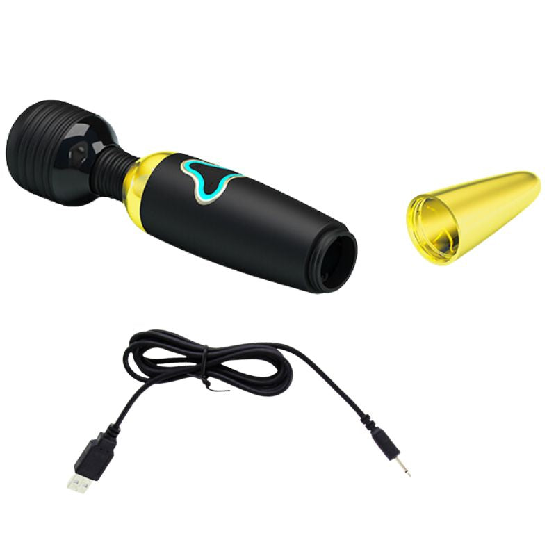 Pretty Love - Black & Gold Body Wand | Gender Neutral Massager