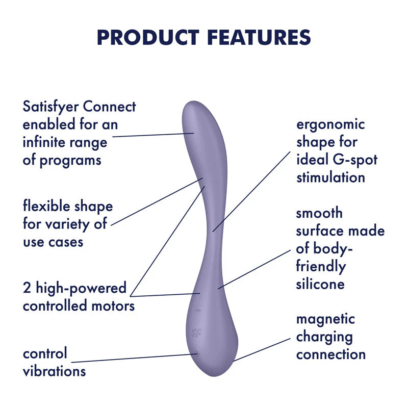 Satisfyer – G-Spot Flex 5+ Lilac | App-Controlled Flexible G-Spot Vibrator