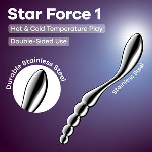 Satisfyer - Star Force 1 | 21cm Chrome Steel Dildo