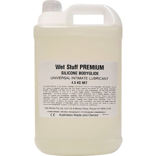Wet Stuff – Premium Silicone BodyGlide Universal Intimate Lubricant (4.5kg Bottle) | Person Lubricant