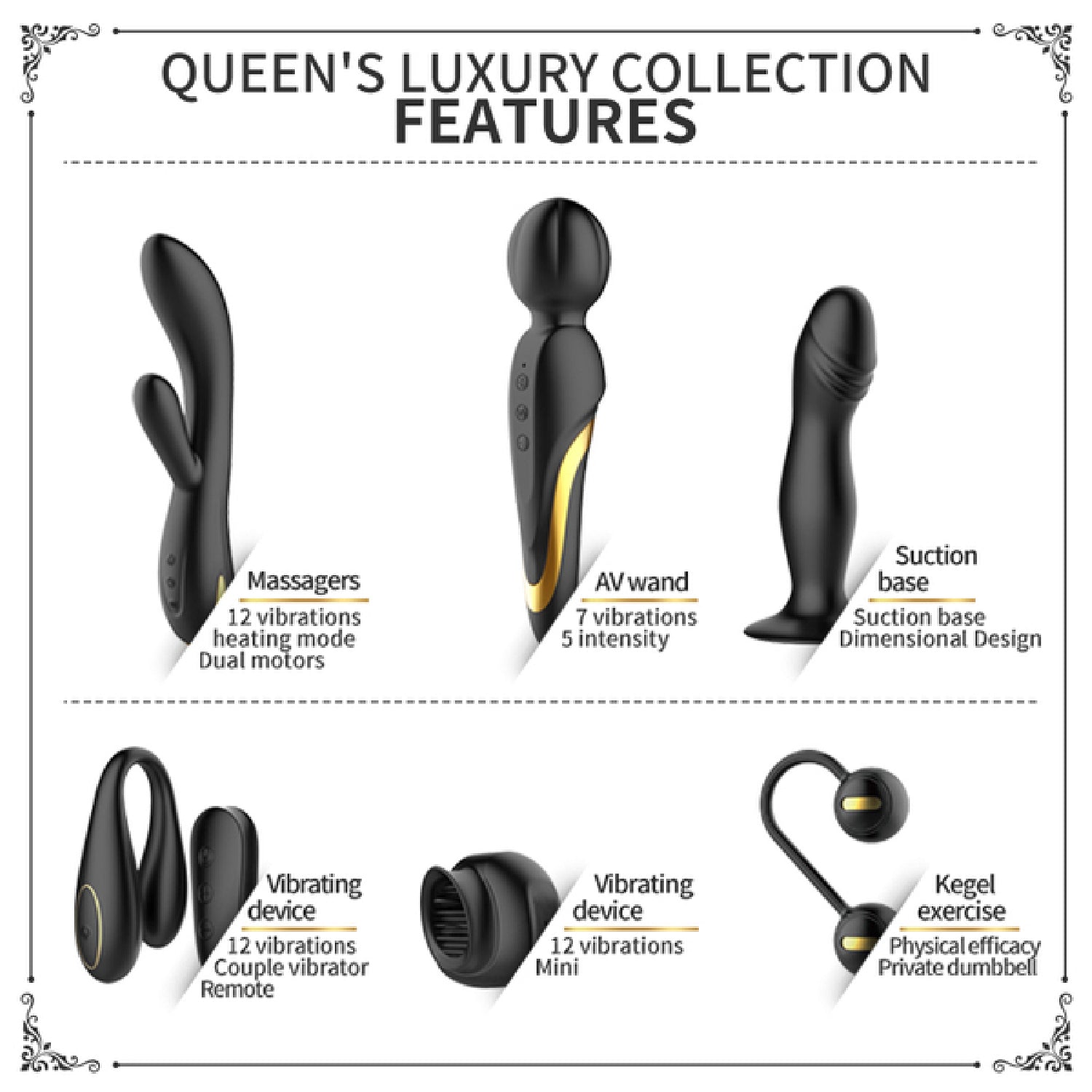 Pretty Love - Mini Queen’s Luxury Collection 18k Gold Plated | Premium Adult Toy Set