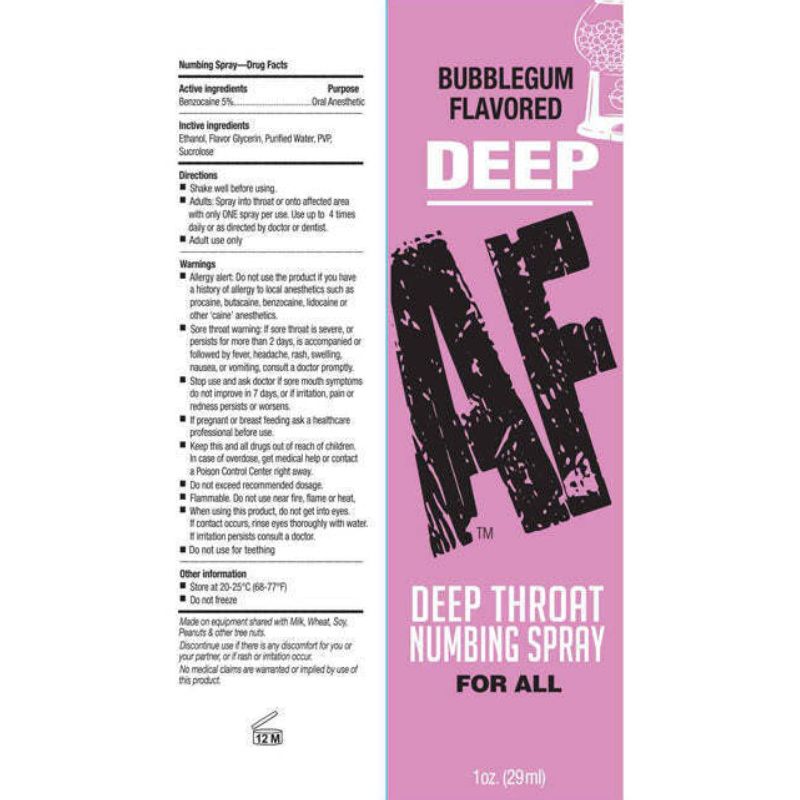 Deep AF - Unisex Flavoured Deep Throating Spray | 30mL