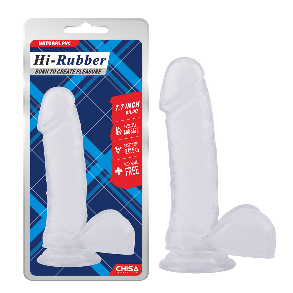 Hi-Rubber - 7.7 Inch Dildo | Clear