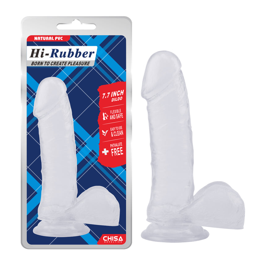 Hi-Rubber - 7.7 Inch Dildo | Clear