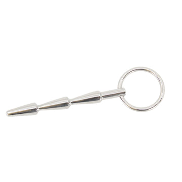 Love In Leather - Solid Ridged Penis Plug w/ Ring | Urethral Sounding