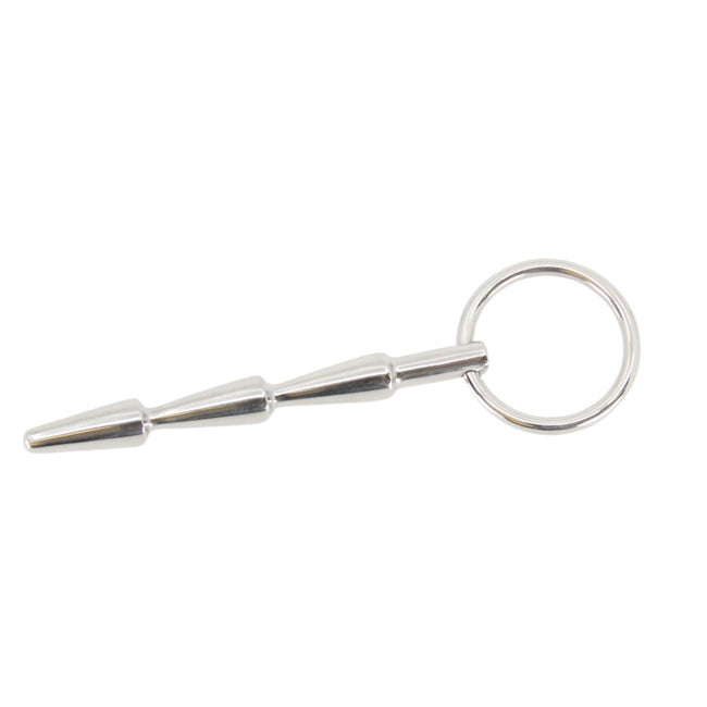 Love In Leather - Solid Ridged Penis Plug w/ Ring | Urethral Sounding