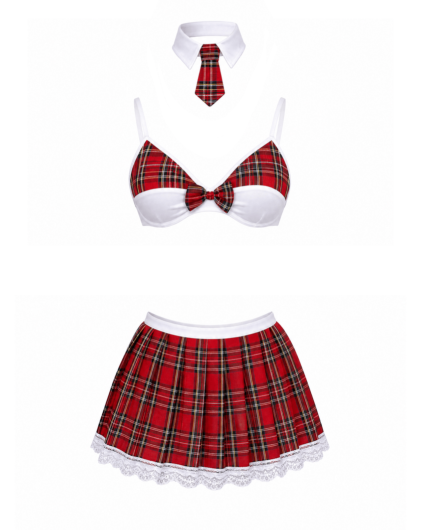 Love In Leather - Red School Girl Outfit | Assorted Sizes