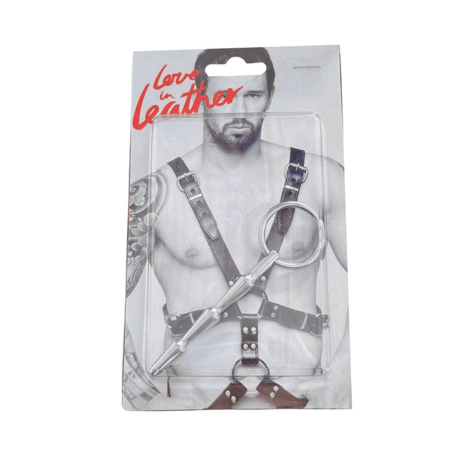 Love In Leather - Solid Ridged Penis Plug w/ Ring | Urethral Sounding