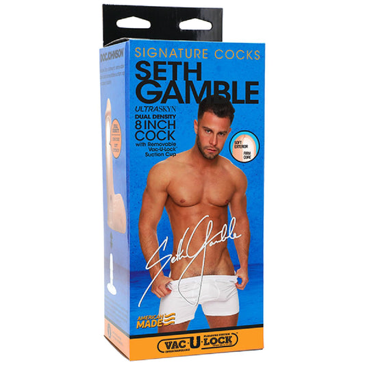 Doc Johnson – Signature Cocks Seth Gamble 8" Ultraskyn Cock With Removable Vac-U-Lock Suction Cup | Realistic Dildo