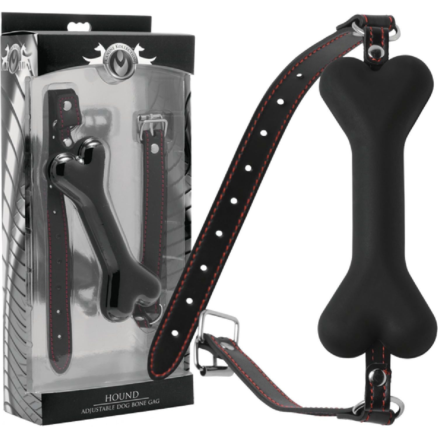 Master Series - Hound Adjustable Dog Bone Gag | BDSM Gag Toy