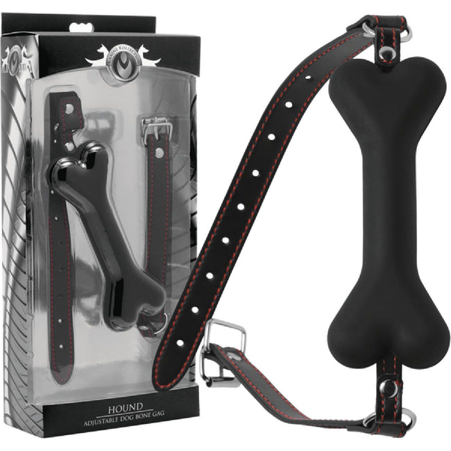 Master Series - Hound Adjustable Dog Bone Gag | BDSM Gag Toy