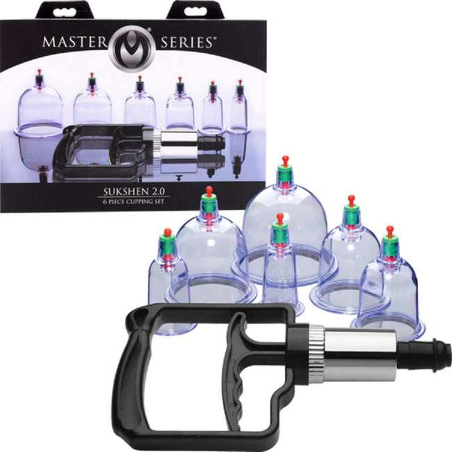 Master Series - Sukshen 6 Piece Cupping Set With Acu-Points | Cupping Set
