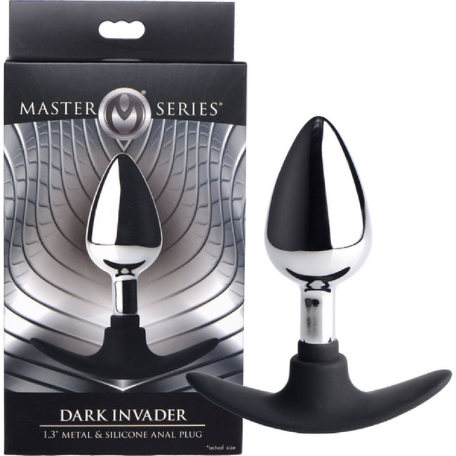 Master Series - Dark Invader Metal And Silicone Anal Plug - Medium | Butt Plug