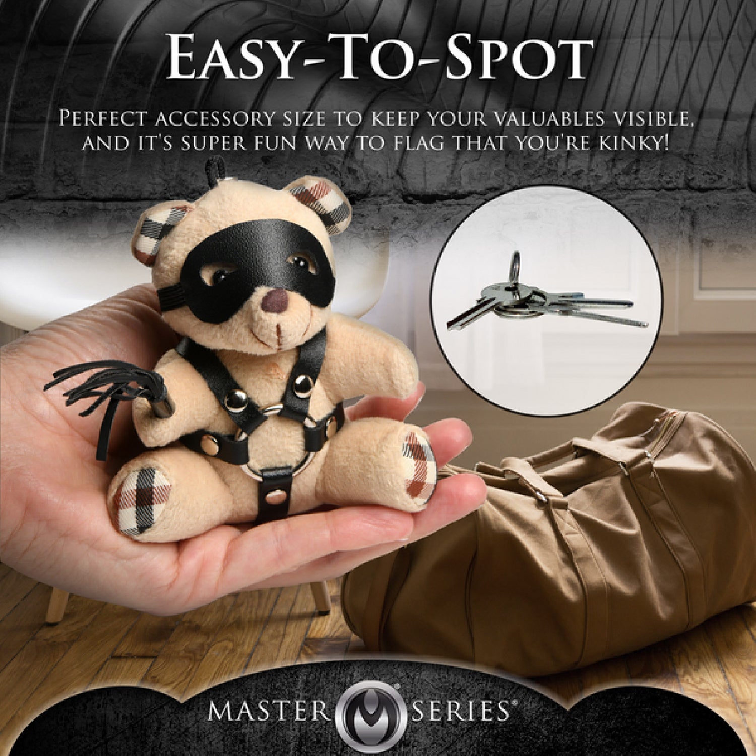 Master Series - BDSM Teddy Bear Keychain | Novelty Keychain