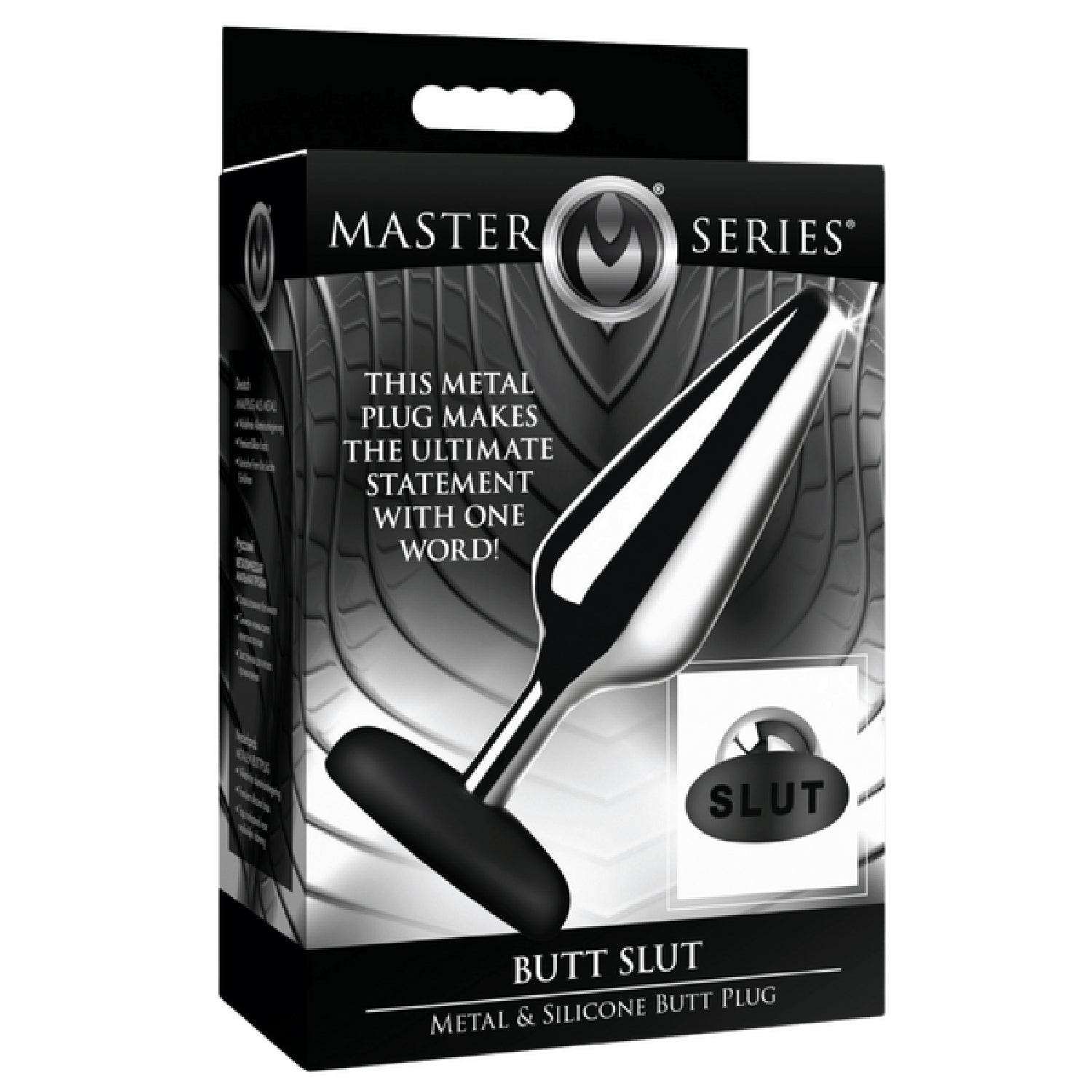 Master Series - Butt Slut Metal & Silicone Butt Plug | Butt Plug