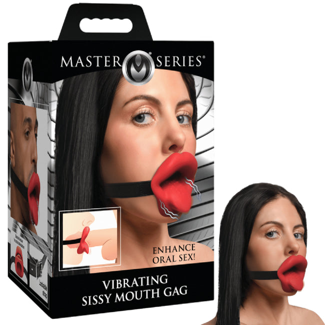 Master Series - Vibrating Sissy Mouth Gag | Rechargeable